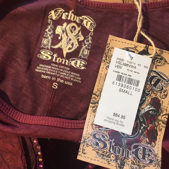 Buckle Velvet Stone maroon cross top NWT // 1 LEFT - Picture 5 of 8